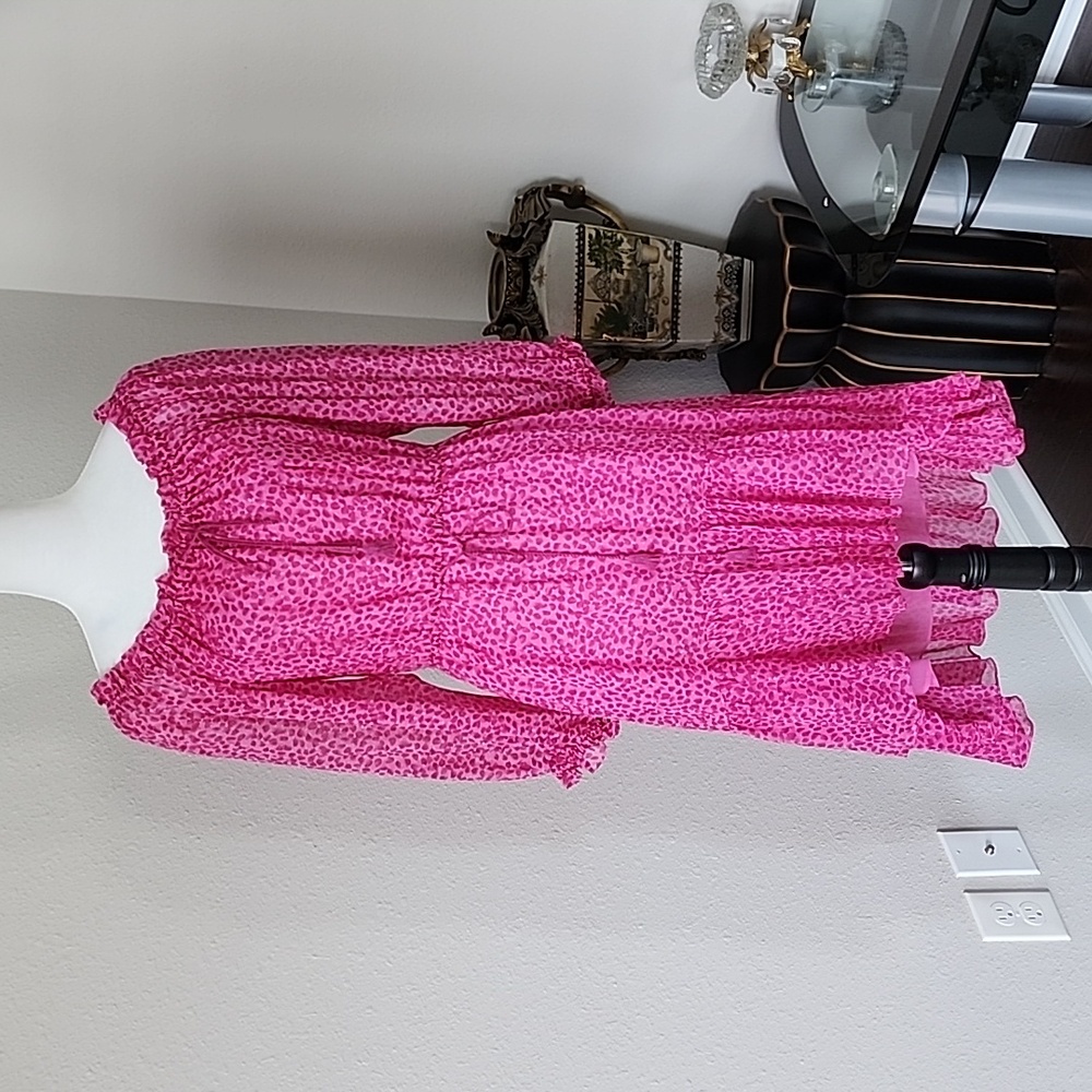 DIANE VON FURSTENBERG DVF Petal Dreams Pink Silk Camila Dress